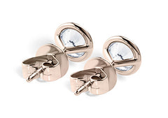 Round Diamond Stud Earrings in Rose Gold