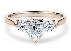 Angela - Heart - Labgrown Diamond Trilogy Engagement Ring