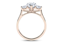 Angela - Heart - Labgrown Diamond Trilogy Engagement Ring
