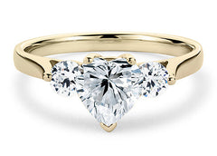 Angela - Heart - Labgrown Diamond Trilogy Engagement Ring