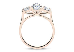 Angela - Pear - Labgrown Diamond Trilogy Engagement Ring