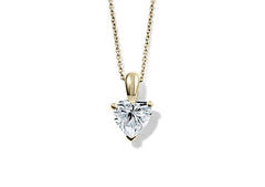 Heart Diamond Pendant in Yellow Gold
