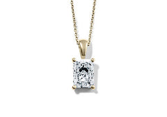 Radiant Diamond Pendant in Yellow Gold