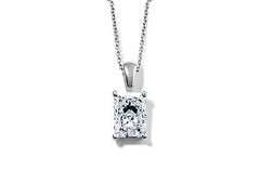 Radiant Diamond Pendant in Platinum