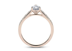 Mia - Pear - Labgrown Diamond, Diamond Band Engagement Ring