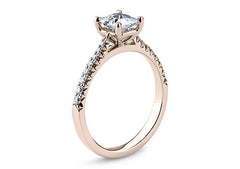 Bella - Princess - Labgrown Diamond, Diamond Band Engagement Ring