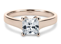 Bianca - Princess - Natural Diamond Solitaire Engagement Ring