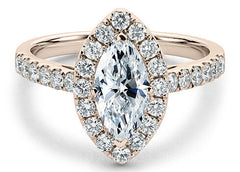 Jianna - Marquise - Labgrown Diamond Halo Engagement Ring