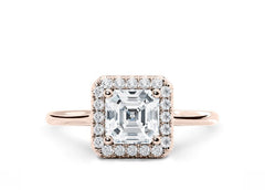 Daniella - Asscher - Labgrown Diamond Halo Engagement Ring