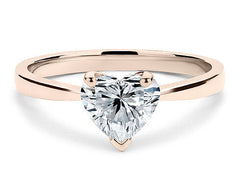 Lucia - Heart - Natural Diamond Solitaire Engagement Ring