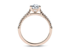 Bella - Pear - Labgrown Diamond, Diamond Band Engagement Ring