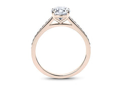 Mia - Round - Labgrown Diamond, Diamond Band Engagement Ring
