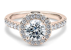 Jianna - Round - Natural Diamond Halo Engagement Ring