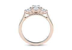 Rosina - Oval - Natural Diamond Trilogy Engagement Ring