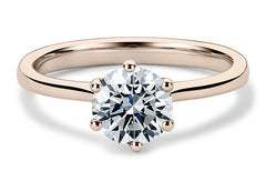 Elisa - Round - Natural Diamond Solitaire Engagement Ring