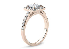 Jianna - Princess - Labgrown Diamond Halo Engagement Ring