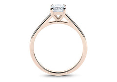 Mia - Radiant - Natural Diamond, Diamond Band Engagement Ring