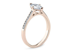 Mia - Marquise - Labgrown Diamond, Diamond Band Engagement Ring