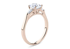 Maria - Cushion - Natural Diamond Trilogy Engagement Ring