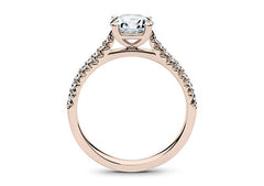 Bella - Round - Labgrown Diamond, Diamond Band Engagement Ring