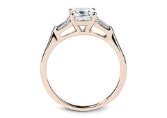 Maria - Asscher - Labgrown Diamond Trilogy Engagement Ring