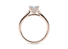 Angelina - Princess - Natural Diamond, Diamond Band Engagement Ring