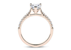 Bella - Heart - Labgrown Diamond, Diamond Band Engagement Ring