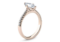 Bella - Marquise - Natural Diamond, Diamond Band Engagement Ring