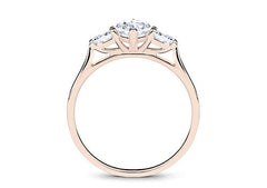 Rosina - Marquise - Natural Diamond Trilogy Engagement Ring