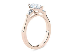 Maria - Marquise - Labgrown Diamond Trilogy Engagement Ring