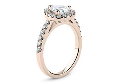 Jianna - Pear - Labgrown Diamond Halo Engagement Ring