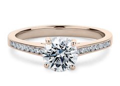 Mia - Round - Labgrown Diamond, Diamond Band Engagement Ring