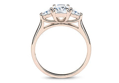 Rosina - Radiant - Labgrown Diamond Trilogy Engagement Ring