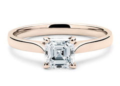 Isabella - Asscher - Natural Diamond Solitaire Engagement Ring