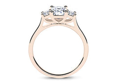 Angela - Emerald - Natural Diamond Trilogy Engagement Ring