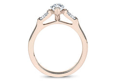 Maria - Marquise - Labgrown Diamond Trilogy Engagement Ring