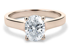 Bianca - Oval - Natural Diamond Solitaire Engagement Ring
