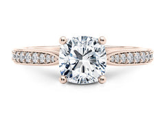 Angelina - Cushion - Labgrown Diamond, Diamond Band Engagement Ring