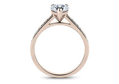 Mia - Heart - Labgrown Diamond, Diamond Band Engagement Ring