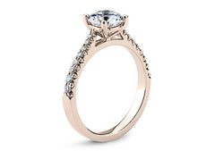 Bella - Round - Labgrown Diamond, Diamond Band Engagement Ring
