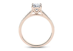 Mia - Asscher - Natural Diamond, Diamond Band Engagement Ring