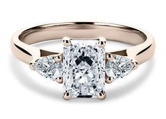 Rosina - Radiant - Natural Diamond Trilogy Engagement Ring