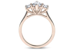 Angela - Marquise - Natural Diamond Trilogy Engagement Ring