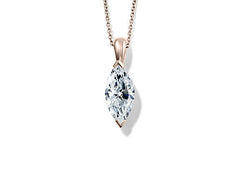Marquise Diamond Pendant in Rose Gold