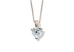 Heart Diamond Pendant in Rose Gold