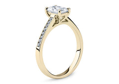 Mia - Emerald - Labgrown Diamond, Diamond Band Engagement Ring