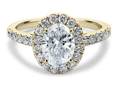 Jianna - Oval - Natural Diamond Halo Engagement Ring