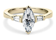 Maria - Marquise - Labgrown Diamond Trilogy Engagement Ring