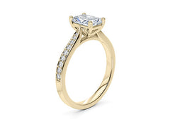 Angelina - Radiant - Labgrown Diamond, Diamond Band Engagement Ring