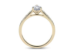 Mia - Pear - Labgrown Diamond, Diamond Band Engagement Ring